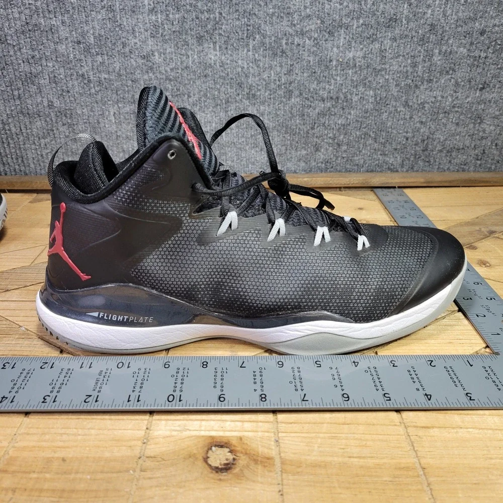 Nike Air Jordan Super Fly 3 Flight Plate Size 13 Black Gray Red Shoes 684933-005